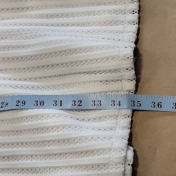 Apt. 9 Size 10 White Sleeveless V-Neck Fit & Flare Mesh/Lace Dress, NEW with Tag - Picture 11 of 16